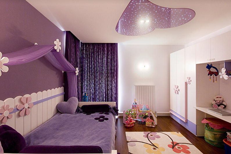Дизайн интерьера детской комнаты для девочки - фото