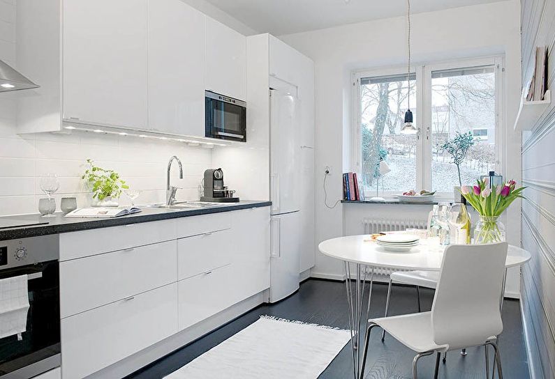 Белая кухня в скандинавском стиле - дизайн