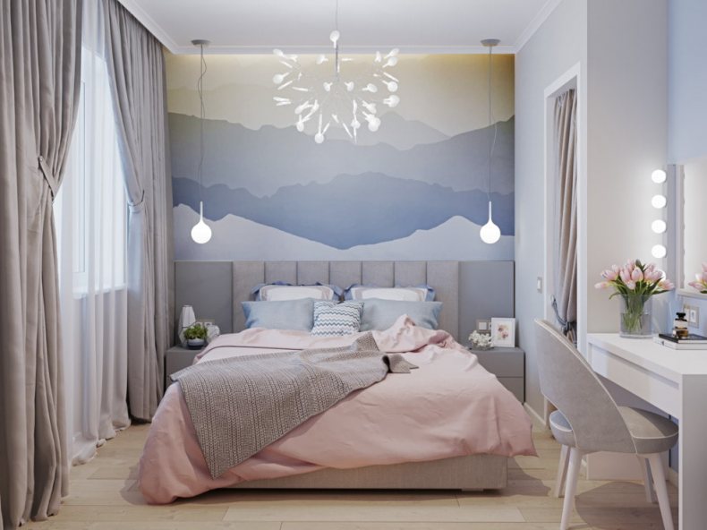 Обои для спальни 2023: 350+ реальных фото идей дизайна интерьера