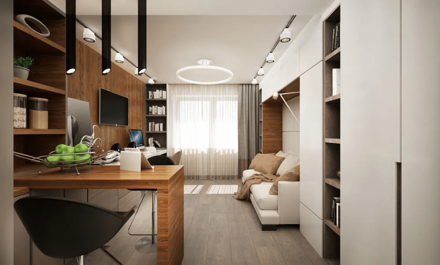 Дизайн однокомнатной квартиры: 200+ реальных фото с идеями интерьеров 1 комнатной квартиры