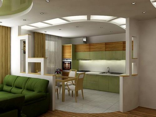 Дизайн кухни-гостиной: 200+ реальных фото идей
