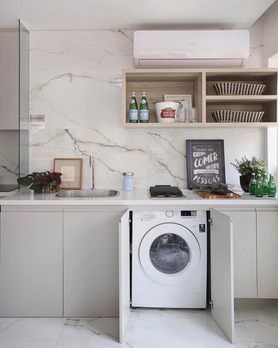 12 способов размещения стиральной машины в ванной – лучшие идеи