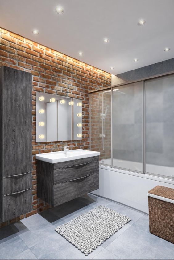 Ванная комната в стиле лофт: 250 реальных фото идей интерьеров