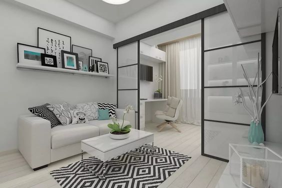 Дизайн однокомнатной квартиры 2023: 410 лучших идей дизайна интерьера